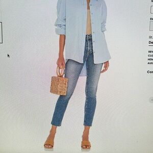 AG Mari High Waist Crop Jeans 17 Years Coldwater sz 27